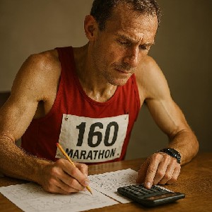 Biegacz planujący swój start w maratonie